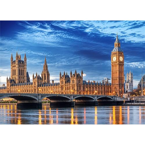Puzzles 500 Teile, Puzzle Für Erwachsene,52x38 cm Puzzle Lernspiel Herausforderung Spielzeug 500 Londoner Big Ben Puzzles für Erwachsene von Yoonqun