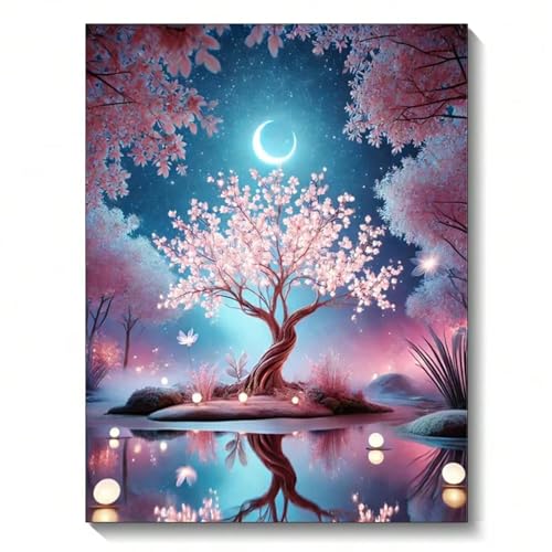 Puzzles 500 Teile, Puzzle Für Erwachsene,52x38 cm Puzzle Lernspiel Herausforderung Spielzeug 500 Mondbaumlandschaft Puzzles für Erwachsene von Yoonqun