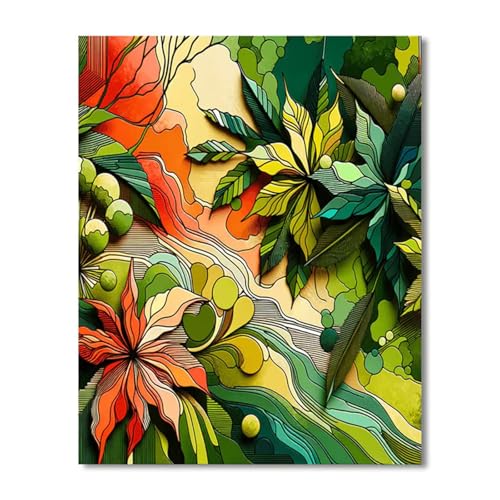 Puzzles 520 Teile, Puzzle Für Erwachsene,52x38 cm Puzzle Lernspiel Herausforderung Spielzeug 520 Abstrakte Blumen Puzzles für Erwachsene von Yoonqun
