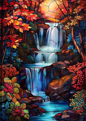 Puzzles 60 Teile, Puzzle Für Erwachsene,40x28 cm Puzzle Lernspiel Herausforderung Spielzeug 60 Abstrakter Wald-Wasserfall Puzzles für Erwachsene Puzzles 60 Teile, Puzzle Für Erwachsene,40x28 cm Puzzle Lernspiel Herausforderung Spielzeug 60 Abstrakter Wald-Wasserfall Puzzles für Erwachsene von Yoonqun