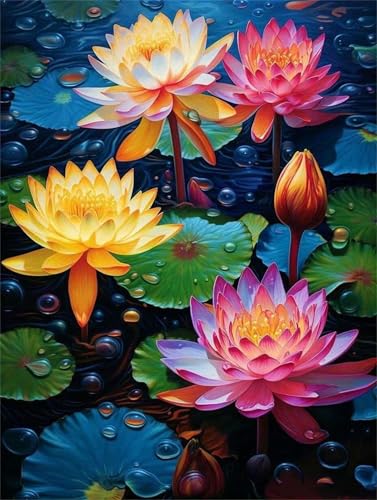 Puzzles 60 Teile, Puzzle Für Erwachsene,40x28 cm Puzzle Lernspiel Herausforderung Spielzeug 60 Blume Lotuspflanze Puzzles für Erwachsene von Yoonqun
