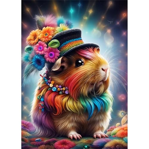 Puzzles 60 Teile, Puzzle Für Erwachsene,40x28 cm Puzzle Lernspiel Herausforderung Spielzeug 60 Blumen-Meerschweinchen Puzzles für Erwachsene von Yoonqun