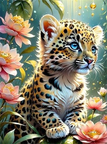 Puzzles 60 Teile, Puzzle Für Erwachsene,40x28 cm Puzzle Lernspiel Herausforderung Spielzeug 60 Kleine Leopardenblumen Puzzles für Erwachsene von Yoonqun