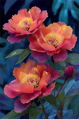 Puzzles 60 Teile, Puzzle Für Erwachsene,40x28 cm Puzzle Lernspiel Herausforderung Spielzeug 60 Rote Blumen Puzzles für Erwachsene von Yoonqun