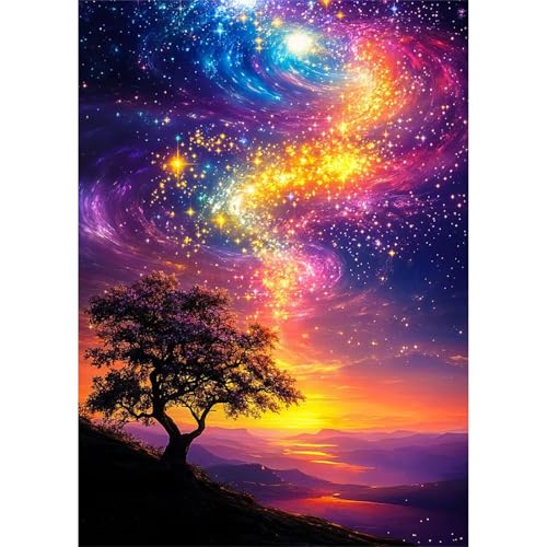 Puzzles 60 Teile, Puzzle Für Erwachsene,40x28 cm Puzzle Lernspiel Herausforderung Spielzeug 60 Sternenlichtlandschaft Puzzles für Erwachsene von Yoonqun