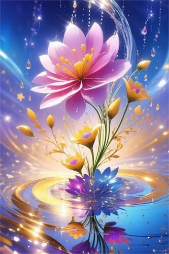 Puzzles 60 Teile, Puzzle Für Erwachsene,40x28 cm Puzzle Lernspiel Herausforderung Spielzeug 60 Wasserblumen Puzzles für Erwachsene von Yoonqun