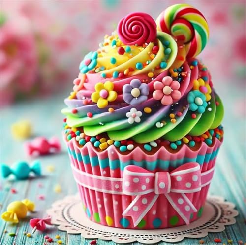 Puzzles 70 Teile, Puzzle Für Erwachsene, 16x16 cm Puzzle Lernspiel Herausforderung Spielzeug 70 Teile Bunter Süßigkeitenkuchen Puzzles für Erwachsene von Yoonqun