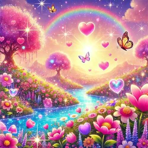 Puzzles 70 Teile, Puzzle Für Erwachsene, 16x16 cm Puzzle Lernspiel Herausforderung Spielzeug 70 Teile Regenbogen-Wunderland Puzzles für Erwachsene von Yoonqun