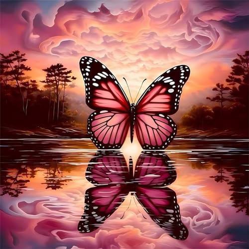 Puzzles 70 Teile, Puzzle Für Erwachsene, 16x16 cm Puzzle Lernspiel Herausforderung Spielzeug 70 Teile Schmetterlingsreflexion Puzzles für Erwachsene von Yoonqun