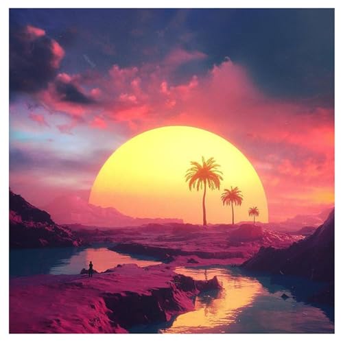 Puzzles 70 Teile, Puzzle Für Erwachsene, 16x16 cm Puzzle Lernspiel Herausforderung Spielzeug 70 Teile Sunrise Drift Flasche Puzzles für Erwachsene von Yoonqun