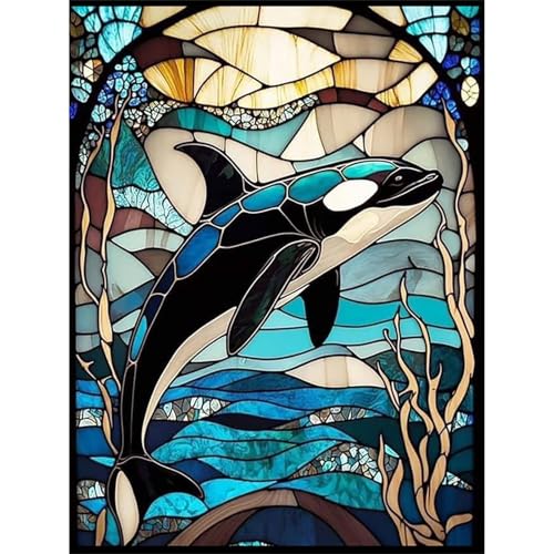 Puzzles 700 Teile, Glasdelfin Puzzle für Erwachsene,55x42cm Puzzle Lernspiel Herausforderung Spielzeug 700 Teile Puzzles für Erwachsene Kinder von Yoonqun