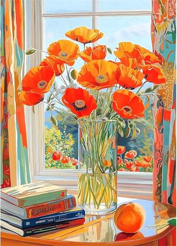 Puzzles 700 Teile, Puzzle Für Erwachsene,52x38 cm Puzzle Lernspiel Herausforderung Spielzeug 700 Mohnstrauß Puzzles für Erwachsene von Yoonqun