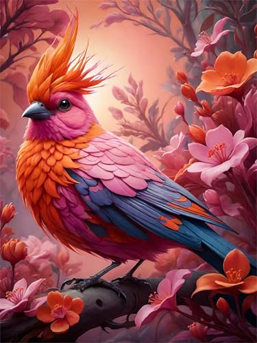 Puzzles 700 Teile, Rosa Blumen Papagei Puzzle für Erwachsene,52x38cm Puzzle Lernspiel Herausforderung Spielzeug 700 Teile Puzzles für Erwachsene Kinder von Yoonqun