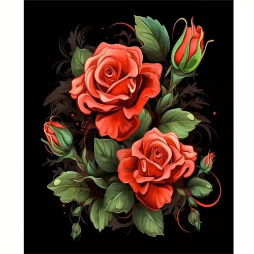 Puzzles 700 Teile, Rote Rosen Blumen Puzzle für Erwachsene,52x38cm Puzzle Lernspiel Herausforderung Spielzeug 700 Teile Puzzles für Erwachsene Kinder von Yoonqun