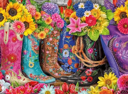 Puzzles 90 Teile, Puzzle Für Erwachsene,25x20 cm Puzzle Lernspiel Herausforderung Spielzeug 90 Bunte Gummistiefel Blumen Puzzles für Erwachsene Puzzles 90 Teile, Puzzle Für Erwachsene,25x20 cm Puzzle Lernspiel Herausforderung Spielzeug 90 Bunte Gummistiefel Blumen Puzzles für Erwachsene von Yoonqun