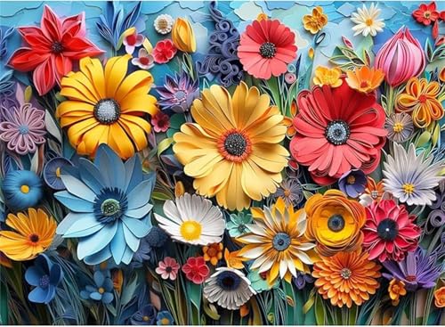 Puzzles 90 Teile, Puzzle Für Erwachsene,25x20 cm Puzzle Lernspiel Herausforderung Spielzeug 90 Bunte Origami-Blumen Puzzles für Erwachsene Puzzles 90 Teile, Puzzle Für Erwachsene,25x20 cm Puzzle Lernspiel Herausforderung Spielzeug 90 Bunte Origami-Blumen Puzzles für Erwachsene von Yoonqun