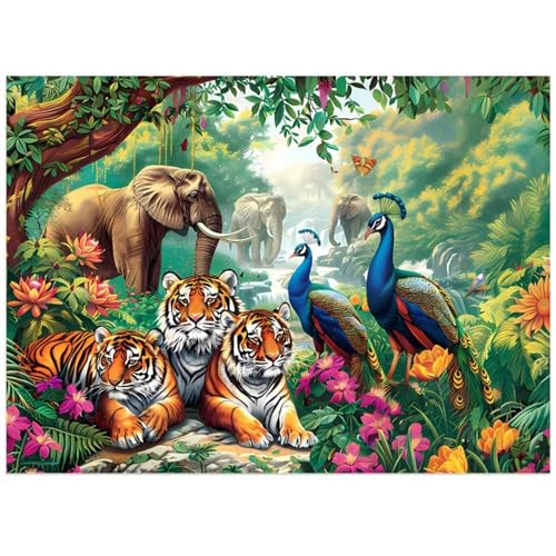 Puzzles 90 Teile, Puzzle Für Erwachsene,25x20 cm Puzzle Lernspiel Herausforderung Spielzeug 90 Dschungeltigertiere Puzzles für Erwachsene Puzzles 90 Teile, Puzzle Für Erwachsene,25x20 cm Puzzle Lernspiel Herausforderung Spielzeug 90 Dschungeltigertiere Puzzles für Erwachsene von Yoonqun