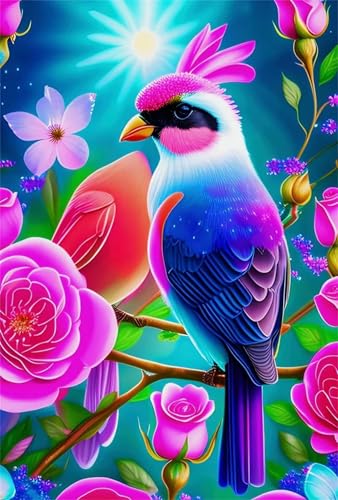 Puzzles 90 Teile, Puzzle Für Erwachsene,25x20 cm Puzzle Lernspiel Herausforderung Spielzeug 90 Elster Vögel Blumen Puzzles für Erwachsene von Yoonqun