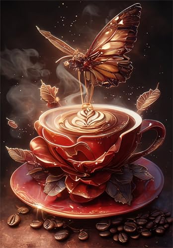 Puzzles 90 Teile, Puzzle Für Erwachsene,25x20 cm Puzzle Lernspiel Herausforderung Spielzeug 90 Schmetterling Kaffeebecher Puzzles für Erwachsene von Yoonqun