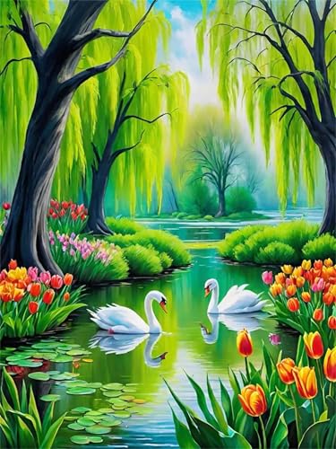 Puzzles 90 Teile, Puzzle Für Erwachsene,25x20 cm Puzzle Lernspiel Herausforderung Spielzeug 90 Waldsee Schwan Puzzles für Erwachsene von Yoonqun