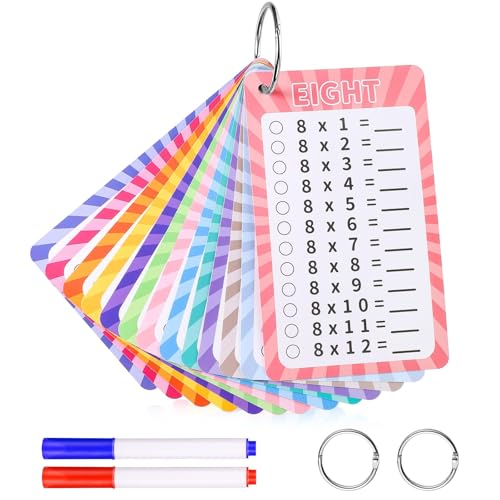 Times Tables Multiplikationskarten, 30,5 x 30,5 cm, Zeittabellen-Multiplikationsdiagramm mit trocken abwischbaren Markern, Mathematik-Lernkarten für Kinder ab 5 Jahren, Multiplikationsspiel Times Tables Multiplikationskarten, 30,5 x 30,5 cm, Zeittabellen-Multiplikationsdiagramm mit trocken abwischbaren Markern, Mathematik-Lernkarten für Kinder ab 5 Jahren, Multiplikationsspiel von Yoosso