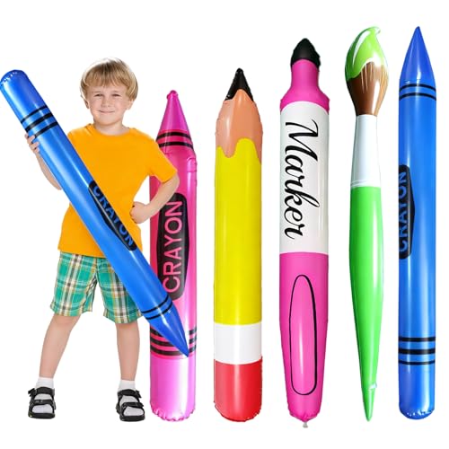 Stift Luftballon Set, 5 Stk Aufblasbare Bleistift Buntstift Marker Ballons für Einschulung Party, Schulanfang Deko Junge Mädchen, Geburtstag, Weihnachten, Halloween Dekoration Stift Luftballon Set, 5 Stk Aufblasbare Bleistift Buntstift Marker Ballons für Einschulung Party, Schulanfang Deko Junge Mädchen, Geburtstag, Weihnachten, Halloween Dekoration von Yootiko