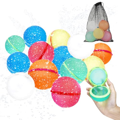 Yootiko 12PCS Wiederverwendbare Wasserbomben Selbstschließend, Wiederbefüllbare Wasserballons Wiederverwendbare Wasserbomben Selbstschließend Silikon Wasserspielzeug Kinder für Outdoor Pool Strands Yootiko 12PCS Wiederverwendbare Wasserbomben Selbstschließend, Wiederbefüllbare Wasserballons Wiederverwendbare Wasserbomben Selbstschließend Silikon Wasserspielzeug Kinder für Outdoor Pool Strands von Yootiko