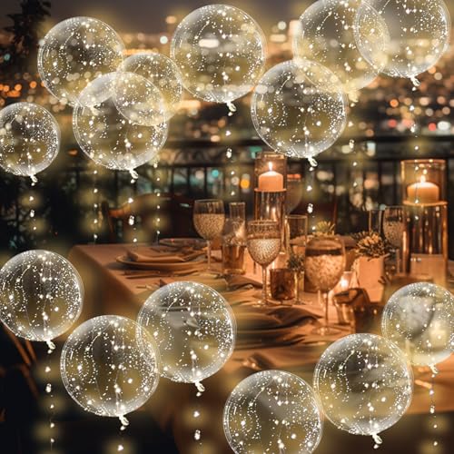 Yootiko 15 Stück Transparent Ballons, 20 Zoll Blase Jumbo Bobo Luftballons Befüllbar mit Konfetti Helium LED Lichterketten Wärmelampe Transparent Ballons für Geburtstag Hochzeit Festival Karneval Yootiko 15 Stück Transparent Ballons, 20 Zoll Blase Jumbo Bobo Luftballons Befüllbar mit Konfetti Helium LED Lichterketten Wärmelampe Transparent Ballons für Geburtstag Hochzeit Festival Karneval von Yootiko