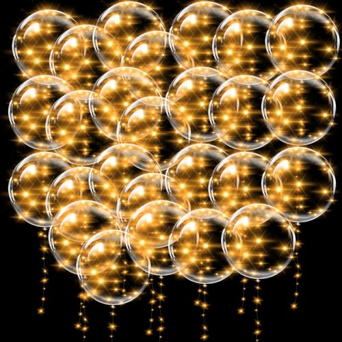 Yootiko 18 Stück Bobo Klar Luftballons, 18 Zoll LED Leuchtende Luftballons Befüllbar mit Konfetti Helium LED Lichterketten C Transparent Ballons für Geburtstag Hochzeit Party Dekoration Yootiko 18 Stück Bobo Klar Luftballons, 18 Zoll LED Leuchtende Luftballons Befüllbar mit Konfetti Helium LED Lichterketten C Transparent Ballons für Geburtstag Hochzeit Party Dekoration von Yootiko