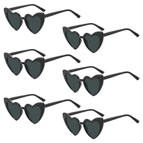 Yootiko 6 Stück Herz Sonnenbrille Für Damen Partybrille Lustige Herzbrille Set Hochzeit Team Braut Jga Hippie Herzbrillen Für Geburtstagsfeier,Urlaubsreisen,Karneval,Halloween, Weihnachten Schwarz Yootiko 6 Stück Herz Sonnenbrille Für Damen Partybrille Lustige Herzbrille Set Hochzeit Team Braut Jga Hippie Herzbrillen Für Geburtstagsfeier,Urlaubsreisen,Karneval,Halloween, Weihnachten Schwarz von Yootiko
