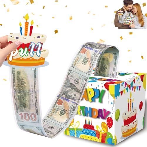 Yootiko Geld Box für Geldgeschenke, Lustig Happy Birthday Überraschungsset mit Band Halter Pull Money Box Herausziehbare Geschenke für Freundin Ehefrau Yootiko Geld Box für Geldgeschenke, Lustig Happy Birthday Überraschungsset mit Band Halter Pull Money Box Herausziehbare Geschenke für Freundin Ehefrau von Yootiko