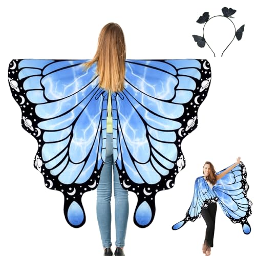 Yootiko Schmetterling Kostüm Damen,2 Teiliges Schmetterling Kostüm Erwachsene Karneval Kostüm Damen Schmetterlingsflügel Erwachsene Schmetterling Umhang Stirnband für Karnevals und Osterfeiern Cosplay Yootiko Schmetterling Kostüm Damen,2 Teiliges Schmetterling Kostüm Erwachsene Karneval Kostüm Damen Schmetterlingsflügel Erwachsene Schmetterling Umhang Stirnband für Karnevals und Osterfeiern Cosplay von Yootiko