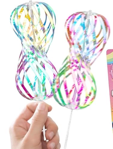 Yooyan 3 Stück Rainbow Twirler, Magic Rainbow Spinner, Regenbogen Spinner, Regenbogen Twirler für Partys, Festivals und Kinder Erwachsene Coole Tanzrequisite von Yooyan