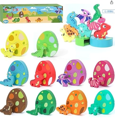Yooyan Montessori Spielzeug Ab 1 Jahr, Holzpuzzle Dino Eier Holzspielzeug, Steckpuzzle Kinder Sortierspiel Motorikspielzeug Lernspielzeug, Geburztag Geschenk Für Mädchen Jungen Kinder Yooyan Montessori Spielzeug Ab 1 Jahr, Holzpuzzle Dino Eier Holzspielzeug, Steckpuzzle Kinder Sortierspiel Motorikspielzeug Lernspielzeug, Geburztag Geschenk Für Mädchen Jungen Kinder von Yooyan