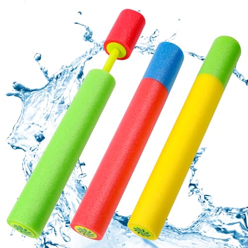 Yooyan Wasserpistole Kinder, Wasserspritzpistole Schaumstoff, Spritzpistole Wasser für Den Sommer im Freien Schwimmbad, Großer Reichweite Wasserpistolen Set, Wasserspielzeug Strand Outdoor von Yooyan