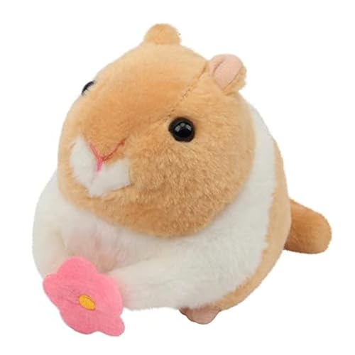 Yopeissn B Aufziehbares Plüschtier, Hamster mit Uhrwerk, Wedelnder Schwanz, Rotierendes Interaktives Spielzeug, Gefülltes Plüschtier, Einfach zu Bedienen von Yopeissn