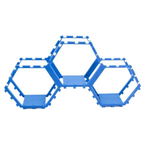 Yopeissn Hexagonaler Wabenspleißrahmen Hexagonal Spielzeug Showcase Stand Display Rack Blau Yopeissn Hexagonaler Wabenspleißrahmen Hexagonal Spielzeug Showcase Stand Display Rack Blau von Yopeissn