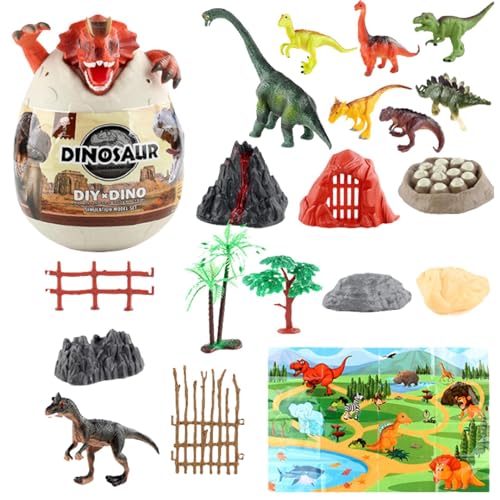 Yorajuy Dinosaurier-Spielzeug für Kinder,Dinosaurier-Spielzeug, Spielzeug-Set Dinosaurier-Ei-Figuren, Lern- und Lernspielzeug, Miniatur-Spielzeugset, lustiges Spielzeug-Dinosaurier-Ei-Spielzeugset für von Yorajuy
