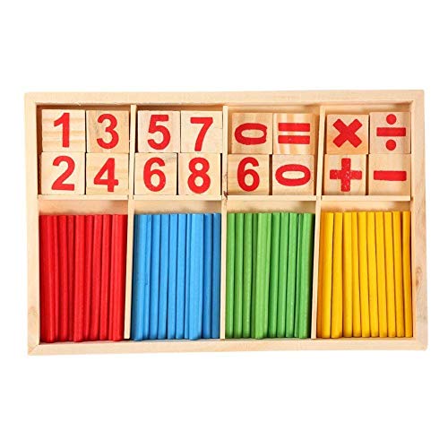 Yosoo Bunte Holzspielzeug Bausteine Zählstäbchen für Kinder, pädagogische Vorschul Math von Yosoo