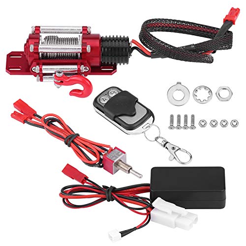 Elektrische Metallwinde Für 1:10 Rc Crawler, Robustes Modell Mit Fernbedienung, Perfekt Geeignet Als Kletterauto Geländetouren, Kompatibel Traxxas Hsp Axial Scx10 D90 Hpi, Ideal Modellbau von Yosoo Health Gear