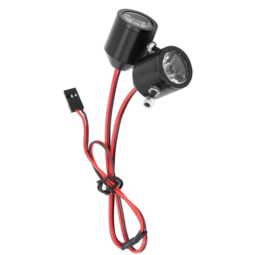 RC-Scheinwerfer, Auto-LED-Scheinwerfer-Frontlicht, 3-W-Scheinwerfer mit Hoher Helligkeit, Suchscheinwerfer, Ersatzteil-Ersatzzubehör für RC-Automodelle (Schwarz) von Yosoo Health Gear