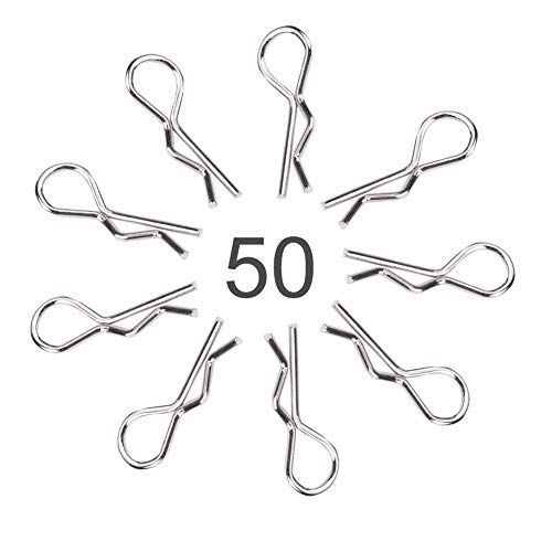 50PCS Edelstahl RC Karosserieclips Stifte, 1/10 1/12 1/16 Metall Karosserieclip Stifte für Car Truck Crawler Universal Body Clips Shell Pins Clip Karosserie 50PCS Edelstahl RC Karosserieclips Stifte, 1/10 1/12 1/16 Metall Karosserieclip Stifte für Car Truck Crawler Universal Body Clips Shell Pins Clip Karosserie von Yosoo Health Gear
