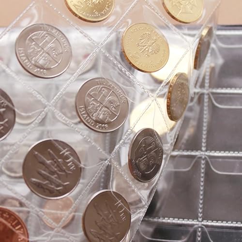 Yosoo Health Gear Coin Collection Book Coin Album Sammeln Buch 250 Taschen 10 Seiten für Münzen -Token -Medaillen Abzeichen Hüte Langlebige Kompaktlagerung (Rot) von Yosoo Health Gear
