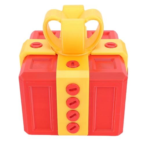 Yosoo Health Gear Störende Geschenkbox 3D gedruckte Geschenkbox mit Schraubenstreichschraubenschachtel, Lustige 3D gedruckte für Weihnachtsgeburtstagsurlaub 3.9 X 3.9in, Knebel (rotes Gold) von Yosoo Health Gear