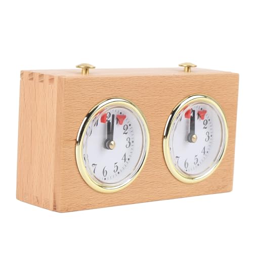 Yosoo Schachuhr -Timer, Retro -Holzwettbewerb Timing Mechanical Tool für Schach, Chinesisches Schach und Weiqi von Yosoo