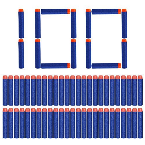 Yosoo® 100 Dart Pack Zubehör für Nerf Elite Toy Soft Bullet Schwamm Eva Kugel mit rundem Kopf 7,2cm von Yosoo