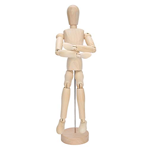 Yosoo Hölzerne Menschliche Figur Model Art Man Model Spielzeug Bewegliche Gliedmaßen Puppenkunst Skizze Home Dekoration für Kunstskizze, Fotografie -Requisiten und Tischdekorationen mit Exquisiter von Yosoo