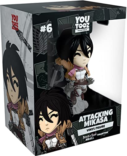 Youtooz Attacking Mikasa Figur, 13 cm Attack on Titan Mikasa Vinyl-Figur, Sammlerstück Mikasa Ackerman aus Attack on Titan von Youtooz von You Tooz