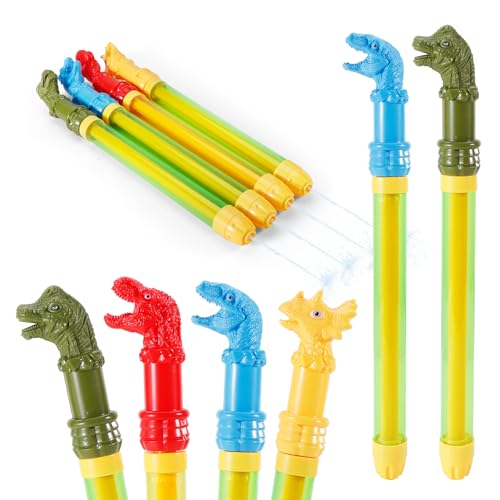 Wasserpistolen Dinosaurier Shooter 10 Pack Super Foam Soakers Pistol Blaster Squirt Guns Pool Noodles Spielzeug Sommer Schwimmen Strand Garten Outdoor Spielzeug für Kinder Jungen Mädchen Erwachsene von YouCute