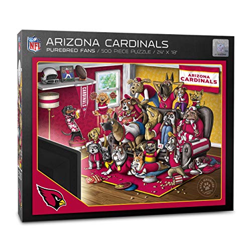 YouTheFan 2501918 Arizona Cardinals Purebred Fans Puzzle A Real Nailbiter, Teile, Team-Farben, 500 Piece von YouTheFan